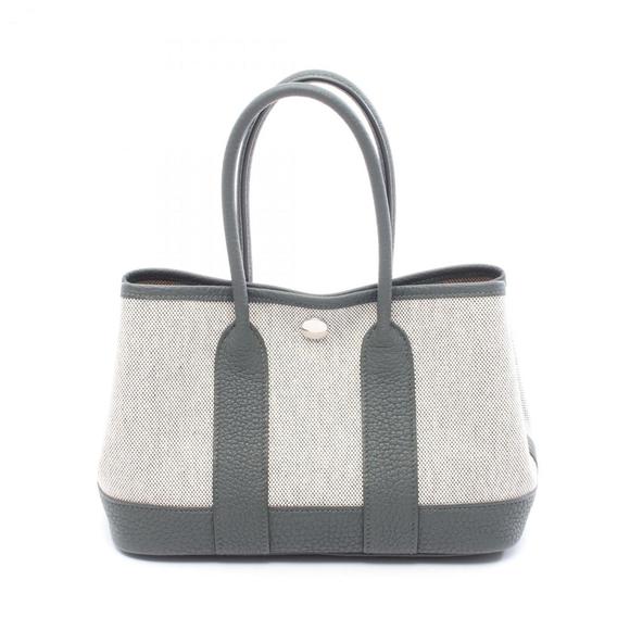 Hermes Hermès Neo Garden 23 Handbag, Leather Toile H H, Women's, Green and Beige - Picture 1 of 5